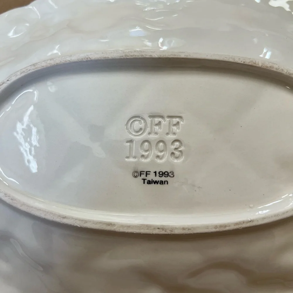Fitz & Floyd Thanksgiving Banquet Grapes‎ and Leaves Oval Dish – Excellent cond.